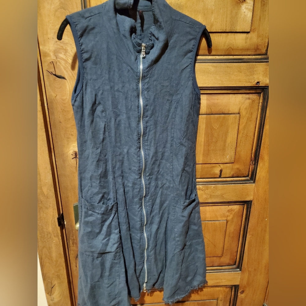 INIZIO Made in Italy Linen tunic lagenlook mini dress